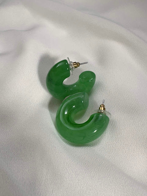 Acrylic Hoop Geometric C Shaped Earrings