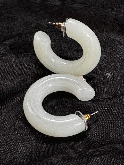 Acrylic Hoop Geometric C Shaped Earrings